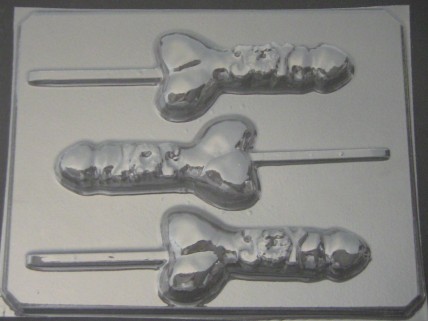 232x Penis with Joy Chocolate or Hard Candy Lollipop Mold